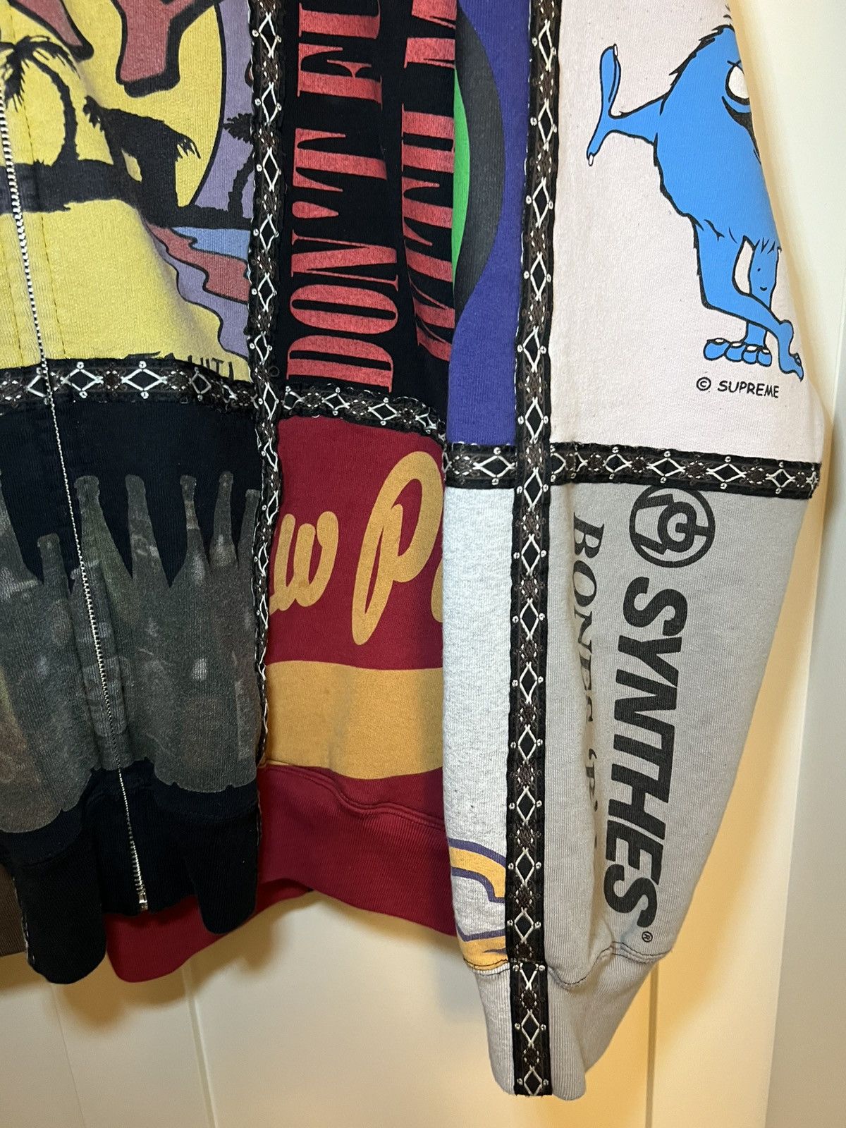 Number (N)ine × Supreme Supreme X Number (N)ine patchwork zip-up hoodie Size US XL / EU 56 / 4 - 21 Thumbnail