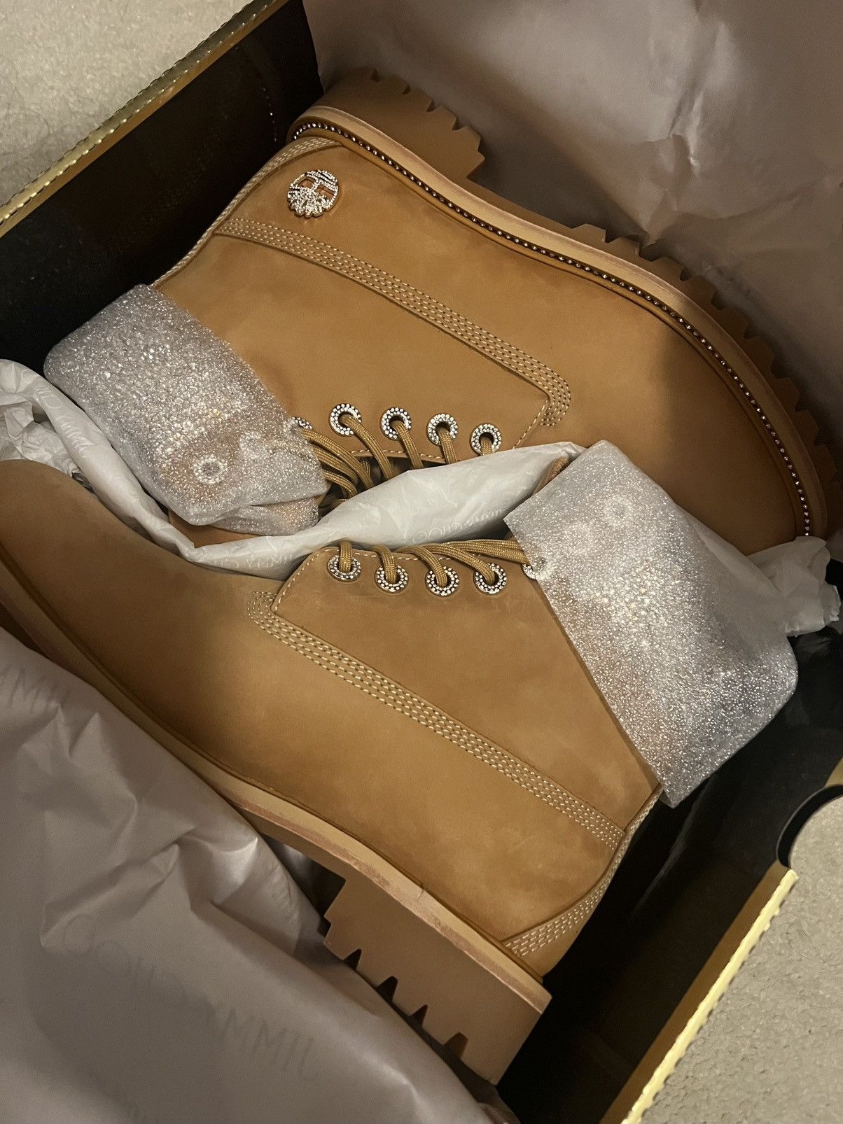 Jimmy Choo × Timberland Timberland & Jimmy Choo Premium Wheat Swarovski Crystal Size US 9.5 / EU 42-43 - 2 Thumbnail