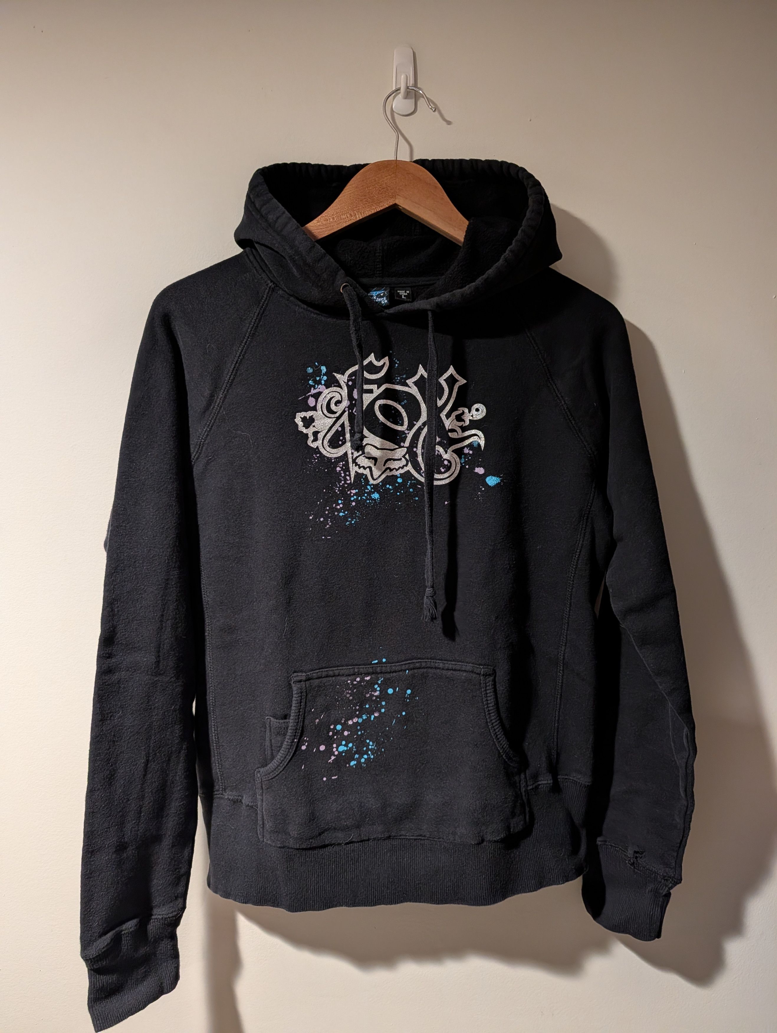Fox Racing Vintage Y2K Fox Racing Motocross Grunge Gothic Womans Hoodie Size L / US 10 / IT 46 - 1 Thumbnail