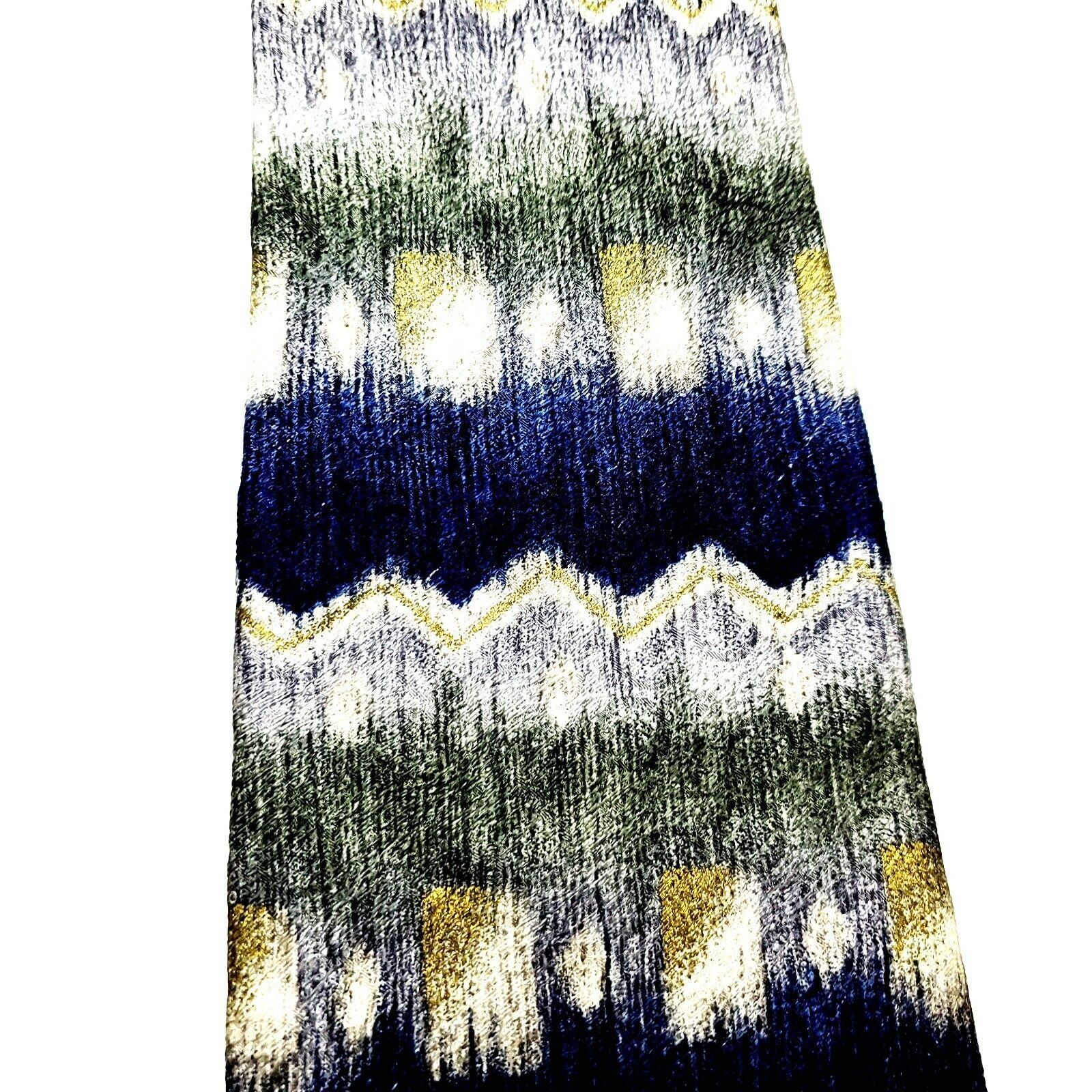 Pierre Cardin Pierre Cardin Silk Tie Print Abstract Blue Green Wide Size ONE SIZE - 2 Thumbnail
