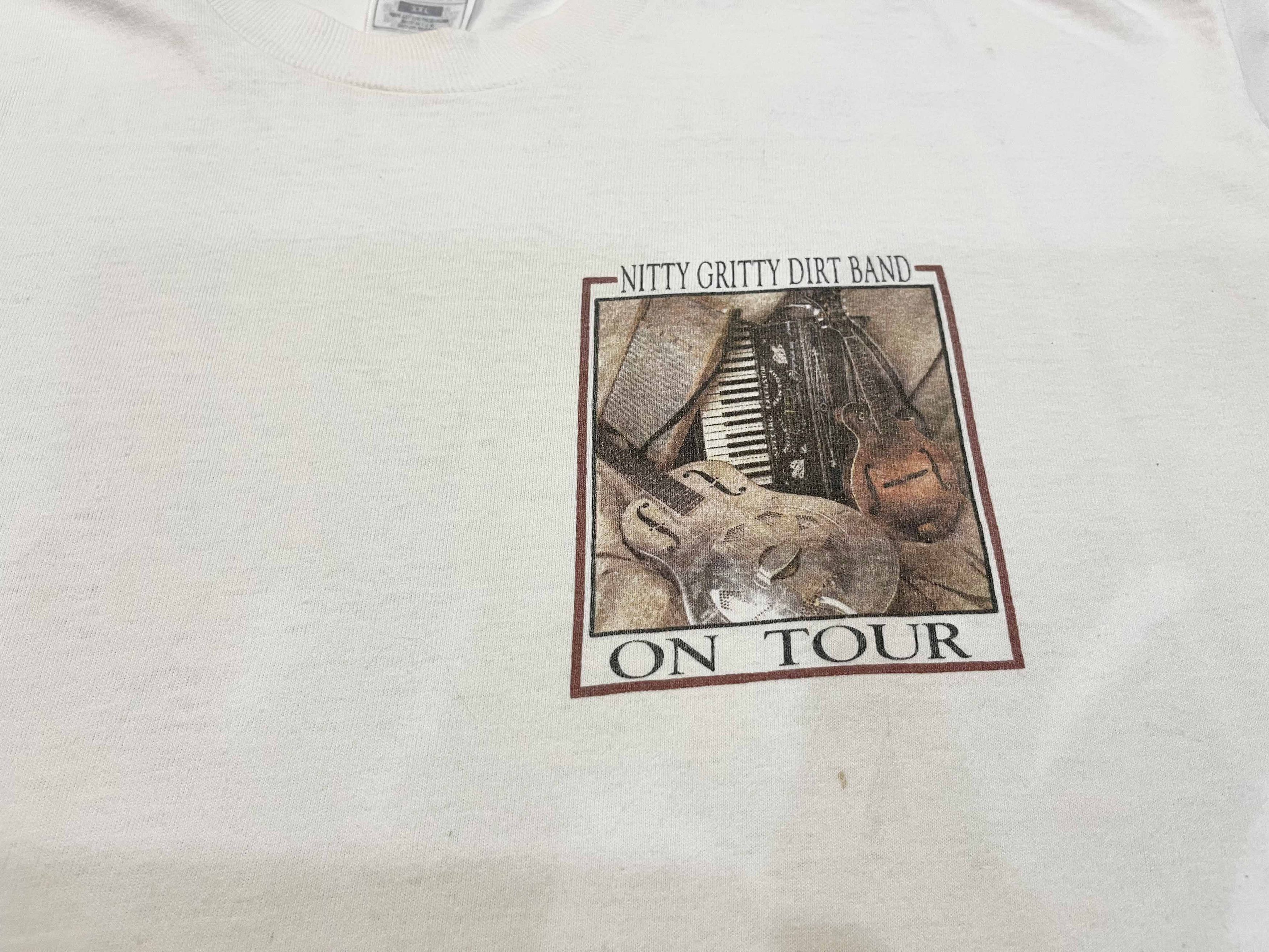 Fruit Of The Loom × Vintage Vintage Nitty Gritty Dirt Band Country Folk Rock T-Shirt Size US XXL / EU 58 / 5 - 3 Thumbnail
