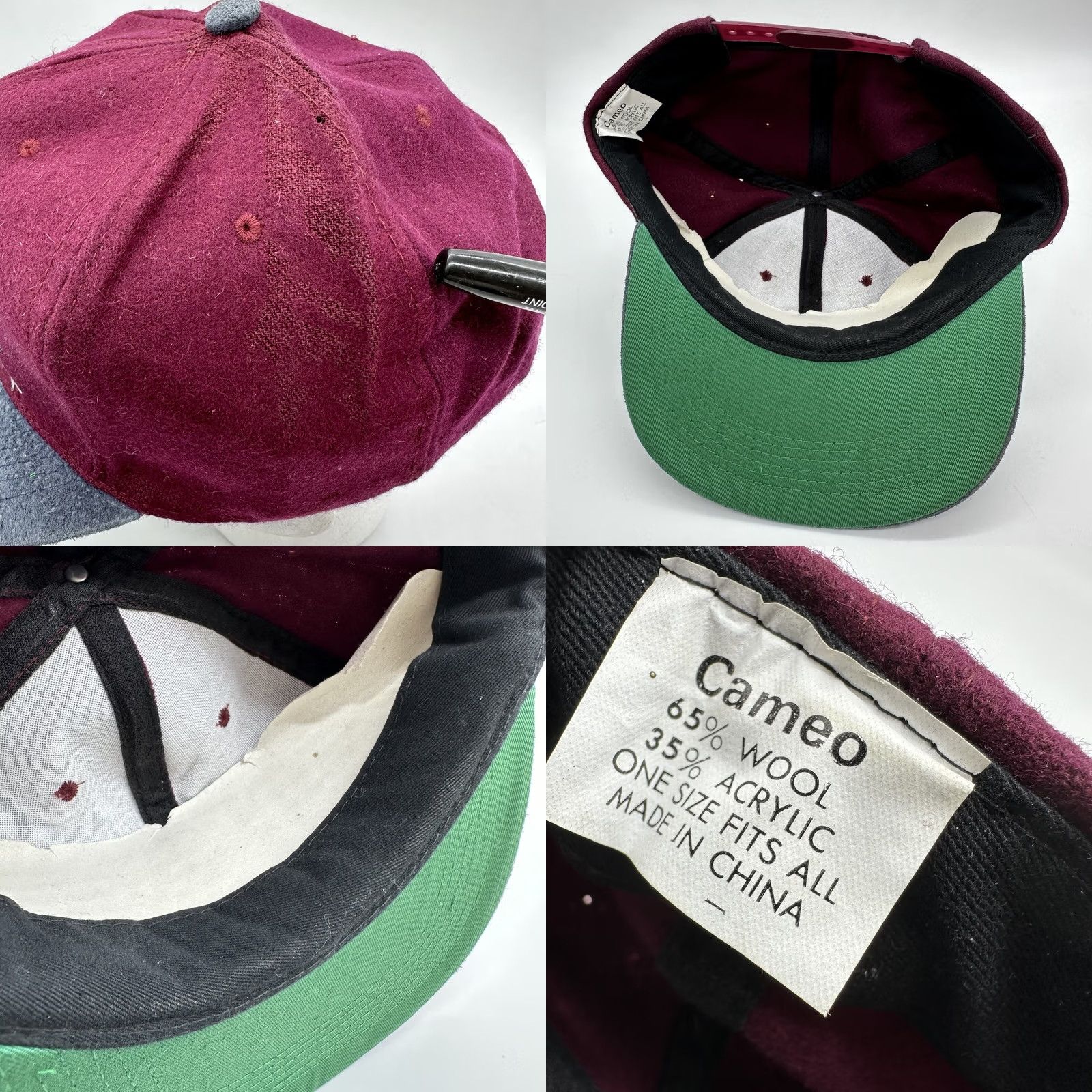 Vintage VINTAGE Cameo Sturgis 2004 Adjustable Burgundy Hat Cap 64th Annual Black Hills Rally Hat Unisex Adults Adjustable Wool Blend Size ONE SIZE - 8 Thumbnail