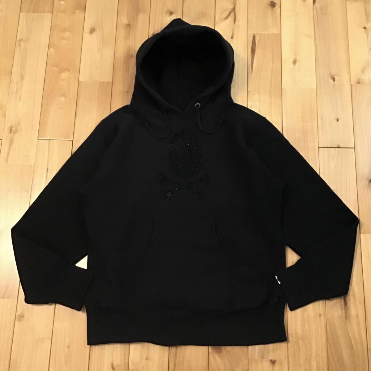 Bape × Champion × Swarovski BAPE × CHAMPION Black Swarovski Pullover Hoodie skull APE Size US M / EU 48-50 / 2 - 2 Thumbnail