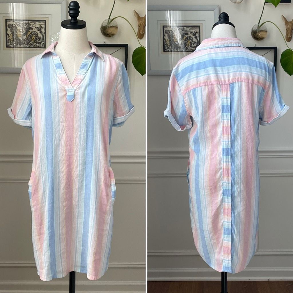 Southern Tide Southern Tide Kamryn Resort Stripe Dress Boat Blue $138 M Size M / US 6-8 / IT 42-44 - 2 Thumbnail
