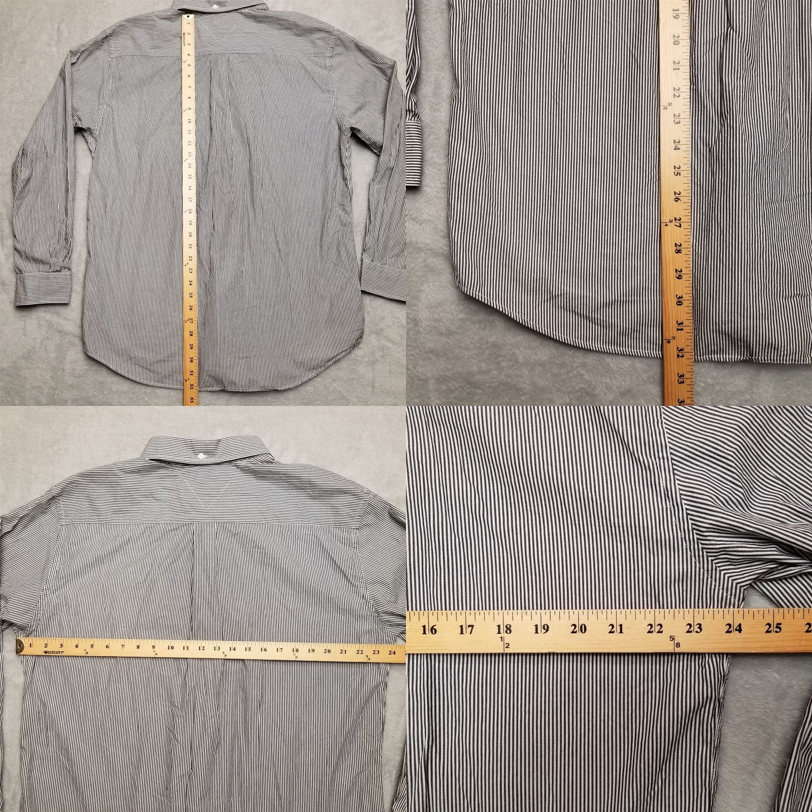Tommy Hilfiger Tommy Hilfiger Shirt Men XL Black White Striped Long Sleeve 100% Cotton Button-Up, Casual, Mens Size US XL / EU 56 / 4 - 8 Thumbnail
