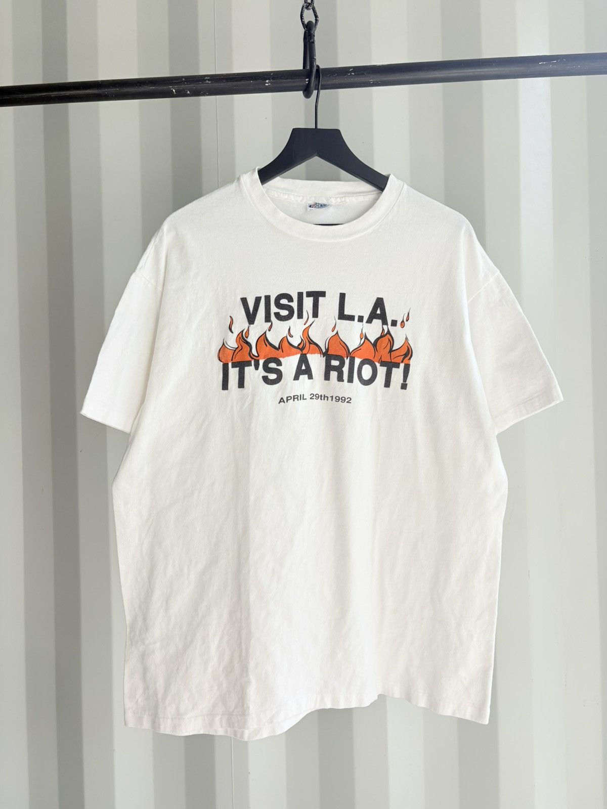 Vintage Thrashed LA Riot Faded Distressed ERD Grunge Band WCC HARLEY Size US XL / EU 56 / 4 - 1 Thumbnail