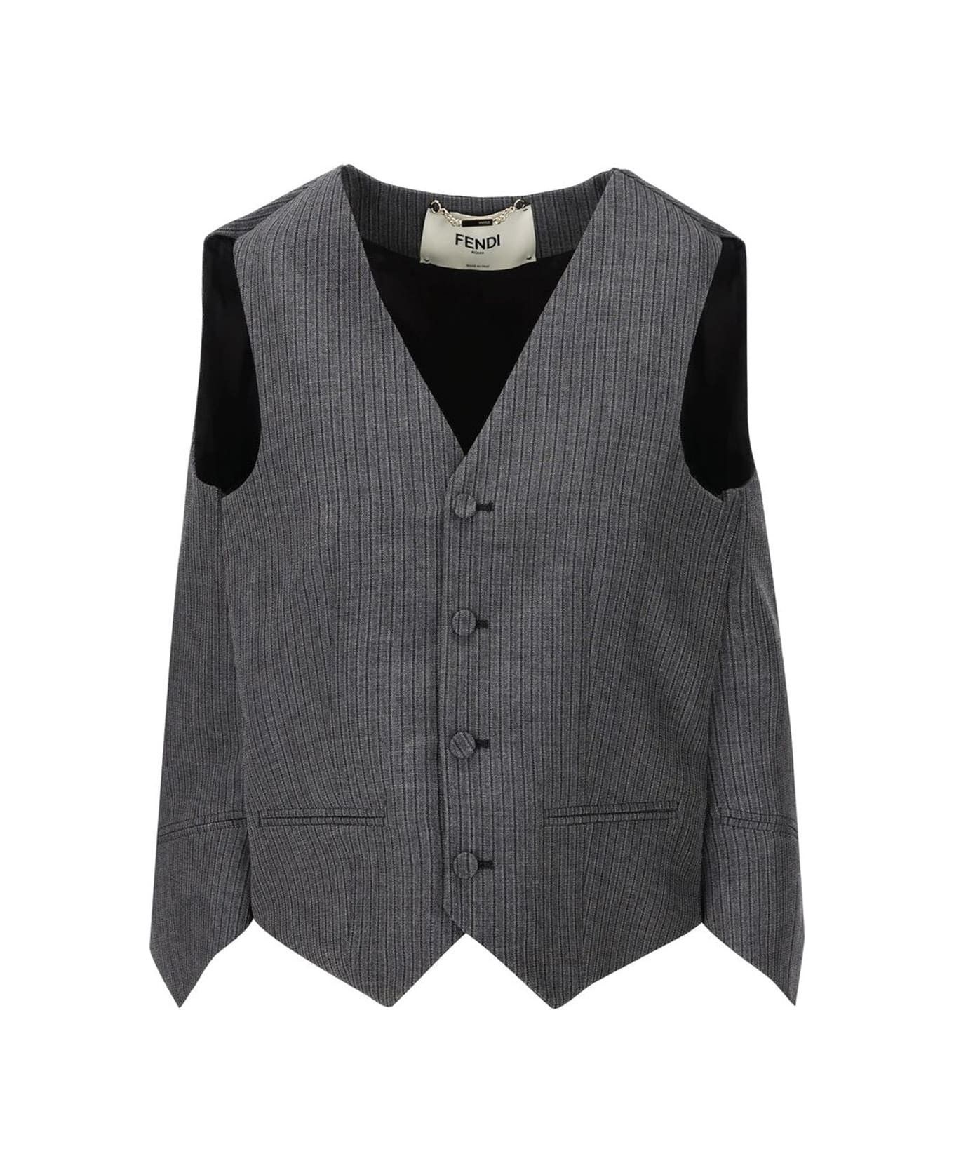 Fendi o1y0925 Sleeveless Vest in Gray Size S / US 4 / IT 40 - 1 Thumbnail