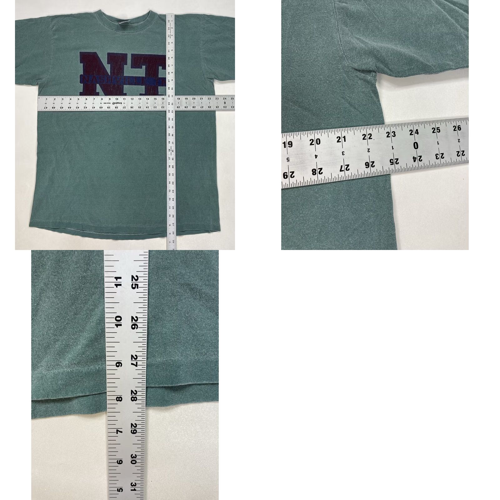 Vintage VINTAGE Badger Sportswear Nashville Tennessee Graphic T-shirt Men L Green 90s Single Stitch Shirt Adult Large 90s City USA Mens Size US L / EU 52-54 / 3 - 8 Thumbnail