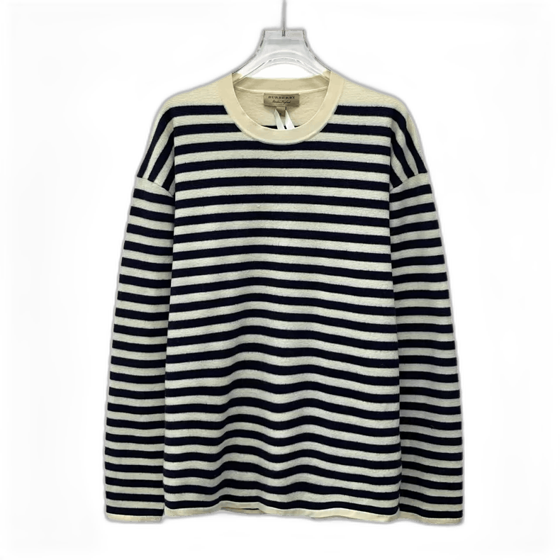 Burberry Burberry Striped Wool Long Sleeve Knit Sweater Size US M / EU 48-50 / 2 - 1 Thumbnail