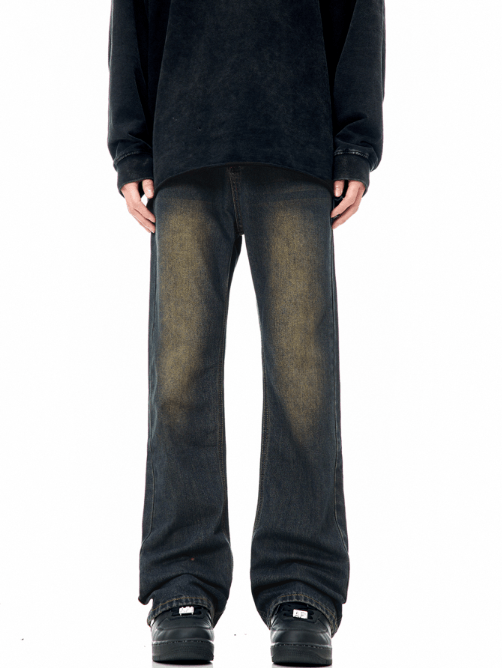 Japanese Brand American men's retro gradient washed straight jeans Size US 32 / EU 48 - 1 Thumbnail