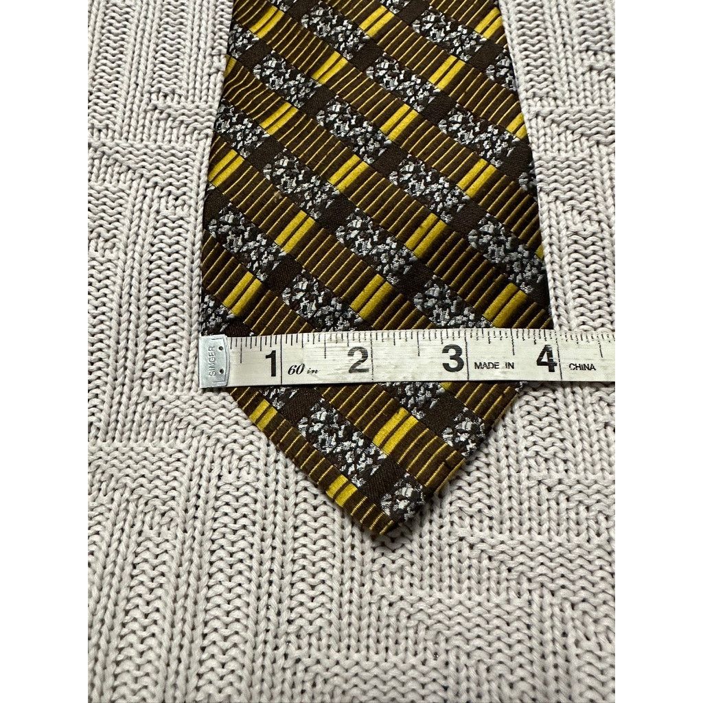 Vintage Vintage Dawson gold and brown striped tie Size ONE SIZE - 5 Thumbnail