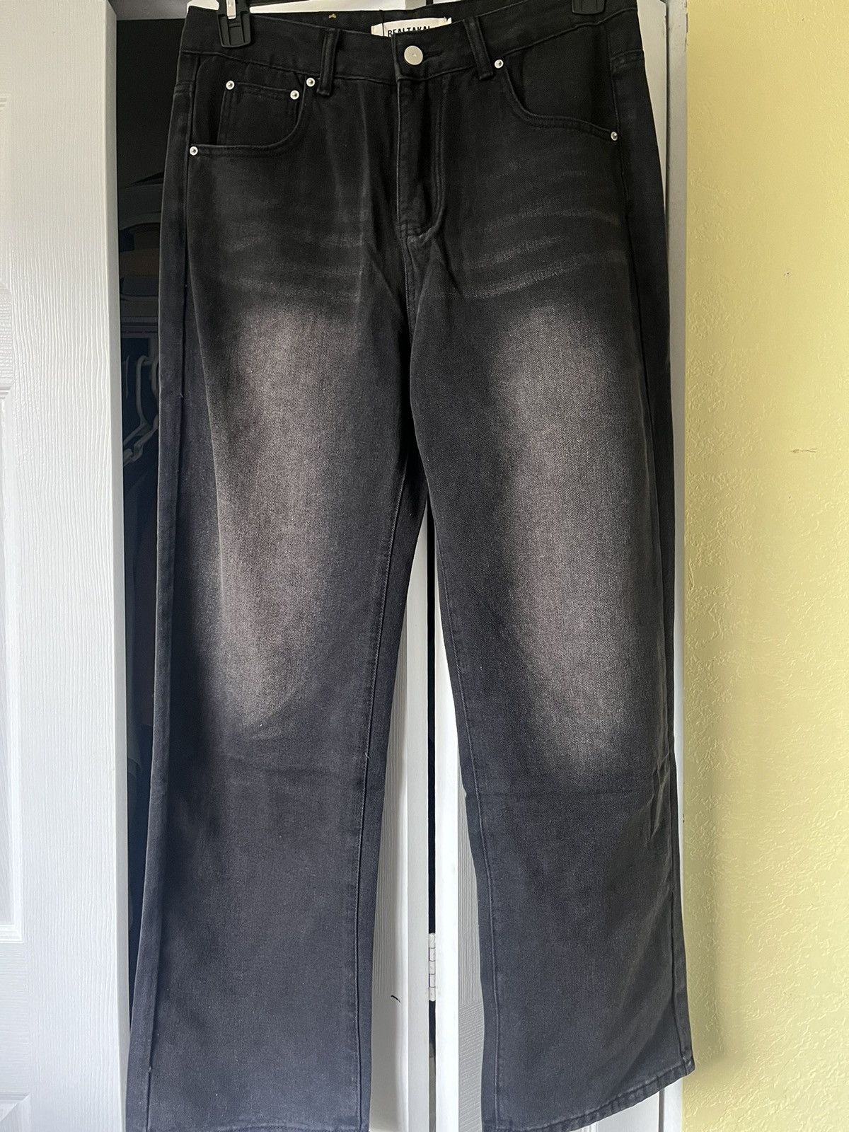 Other Straight Black Denim Jeans Size US 32 / EU 48 - 1 Thumbnail
