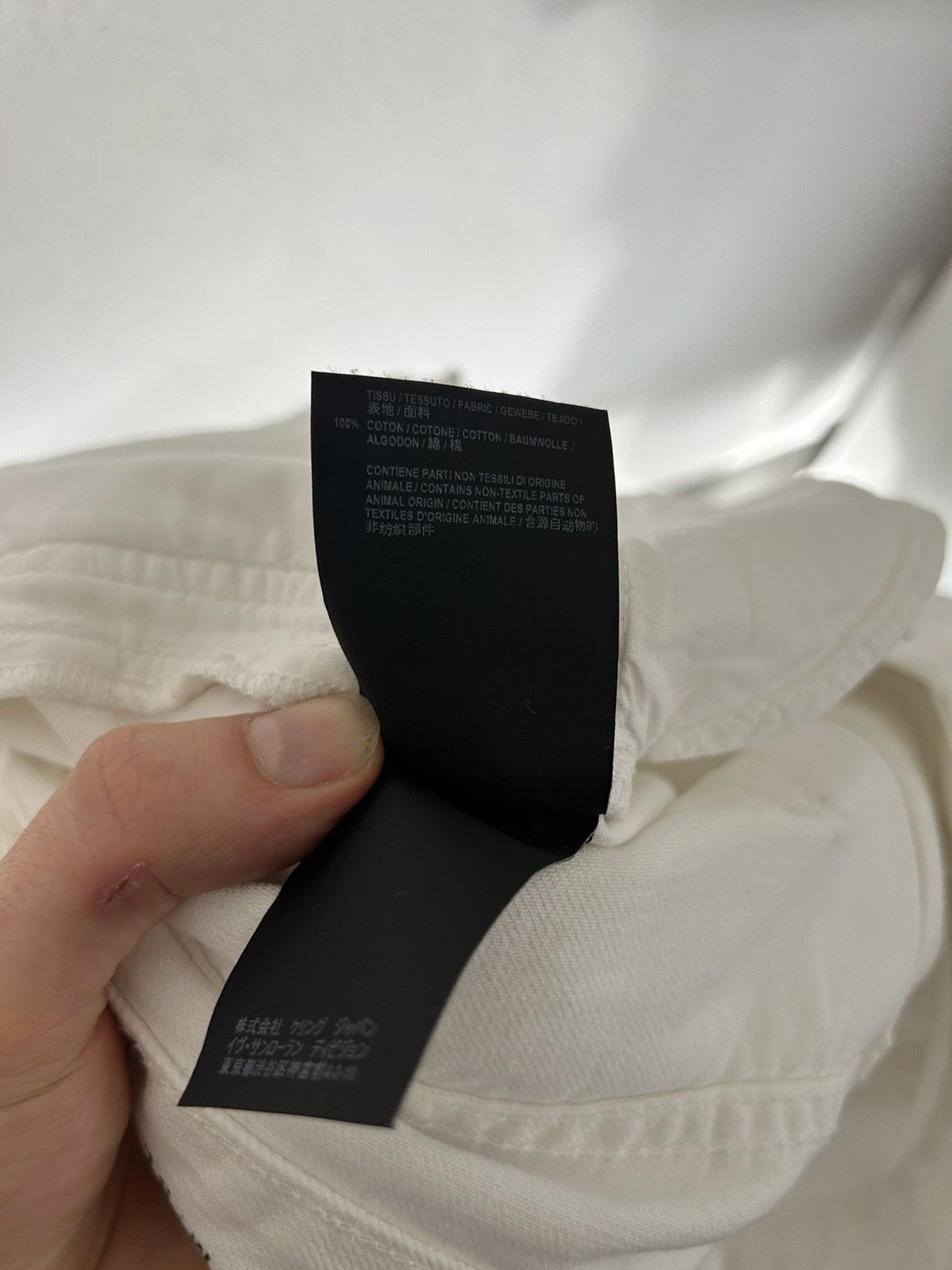 Saint Laurent Paris White Distressed D18 M/SL-LW Jeans Size US 33 - 18 Thumbnail