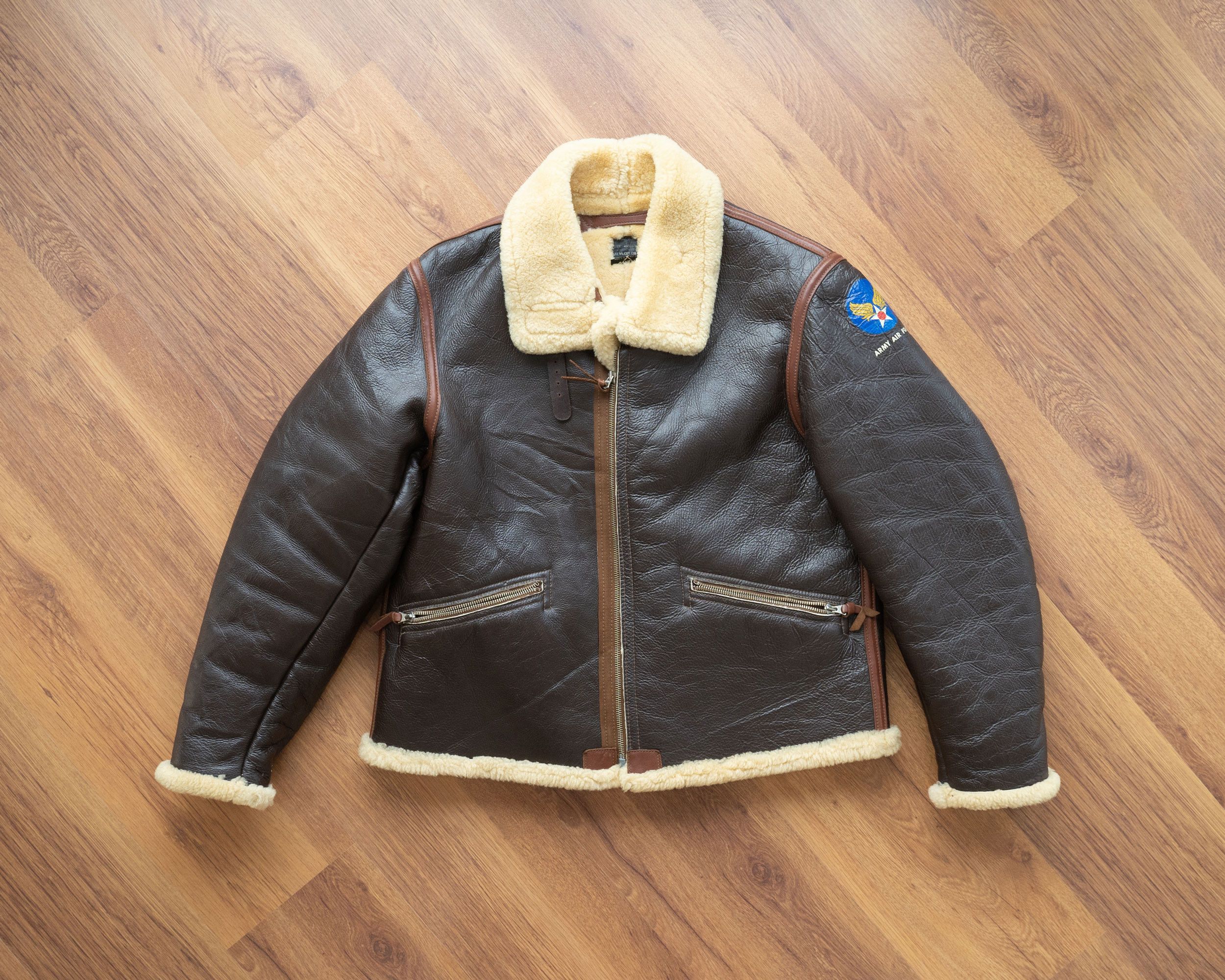 The Real McCoy's Real Mccoys D-1 Shearling Leather Flight Jacket Size US M / EU 48-50 / 2 - 1 Thumbnail