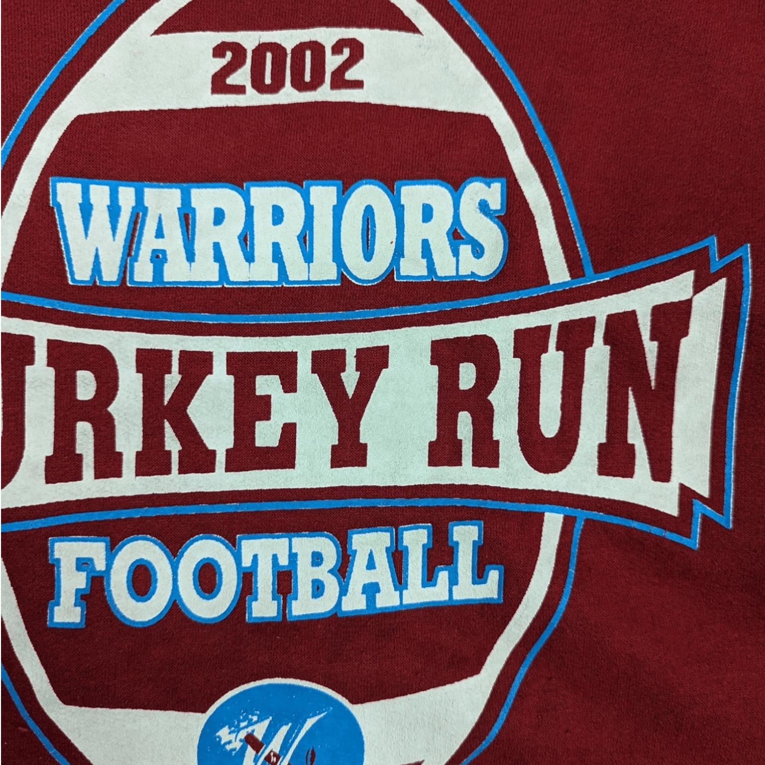 Vintage 2002 WARRIORS FOOTBALL Turkey Run High School Sweatshirt Size US L / EU 52-54 / 3 - 6 Thumbnail