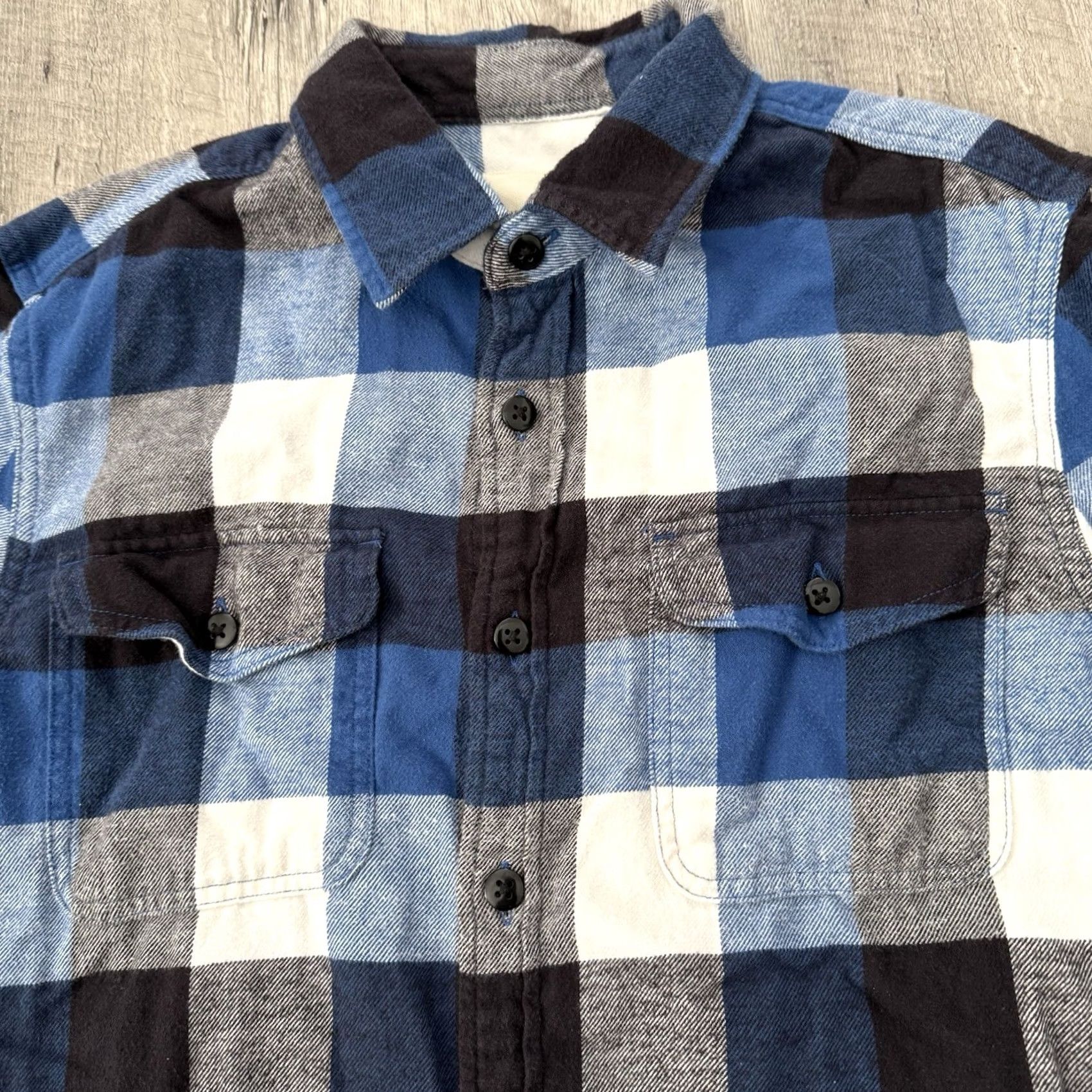 American Eagle Outfitters American Eagle Outfitters Flannel Shirt Mens Large Blue Plaid Pockets Button-Up Size US L / EU 52-54 / 3 - 3 Thumbnail