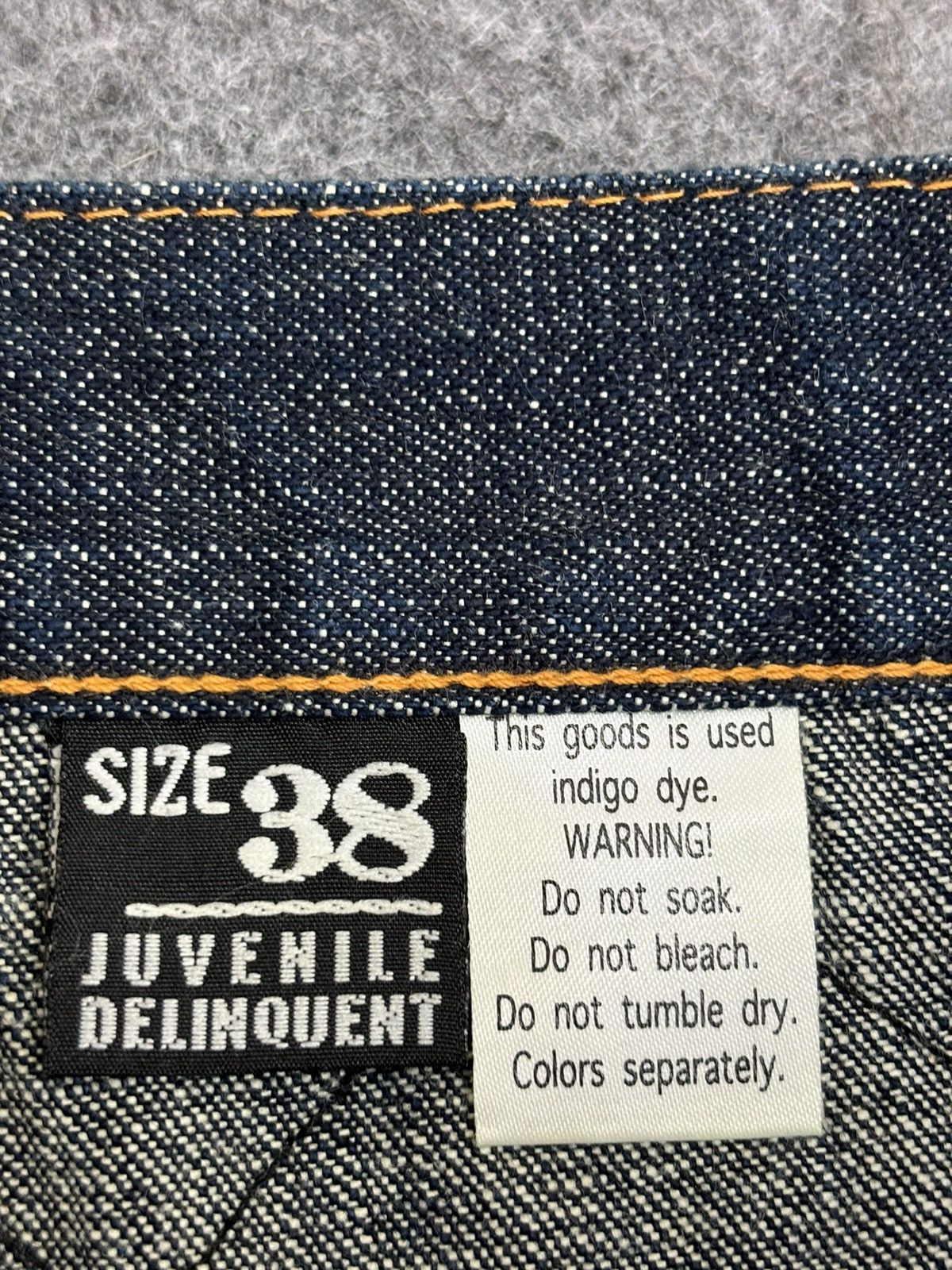 Designer 💥BAGGY💥Rare JUVENILE DELINQUENT X JAPAN BLUE Denim F549 Size US 37 - 8 Thumbnail