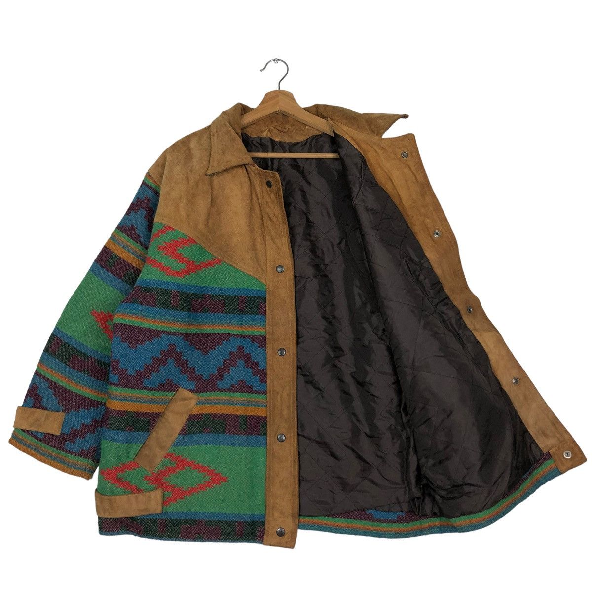 Vintage 🔥Vtg Leather Jacket Aztec Navajo Native Made in UK Size US L / EU 52-54 / 3 - 9 Thumbnail