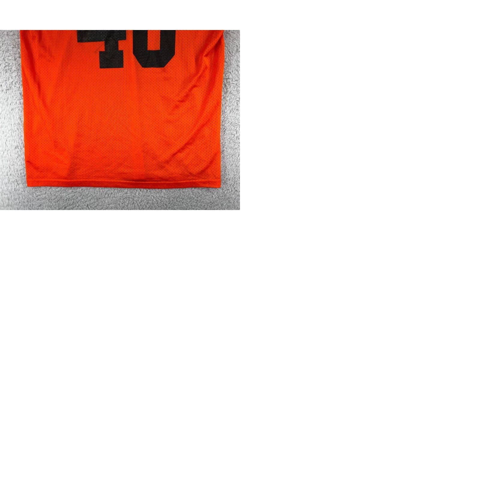 Vintage Alleson Athletic T-Shirt Mens M Orange V-Neck Polyester Shirt Sports Logo 90s? Size US M / EU 48-50 / 2 - 10 Thumbnail