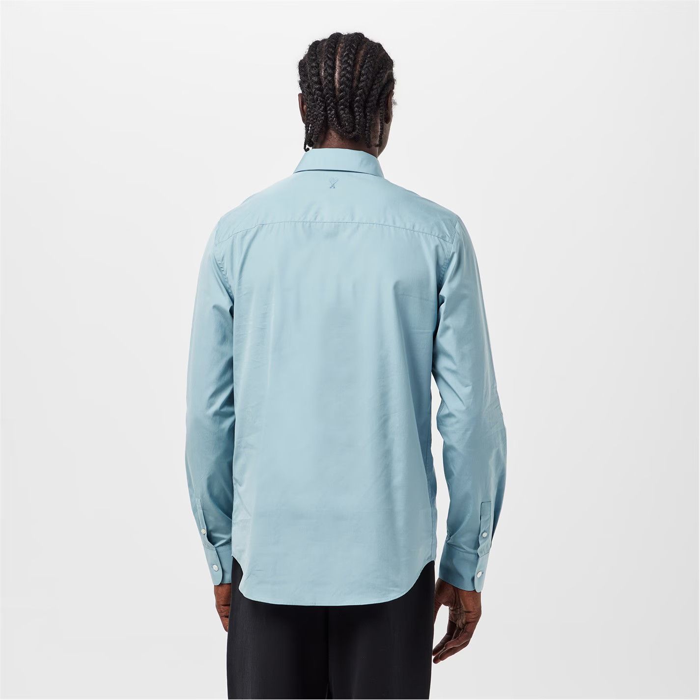 AMI o1g2r1mq0326 Long Sleeve Plain Shirt in Blue Size US L / EU 52-54 / 3 - 4 Thumbnail