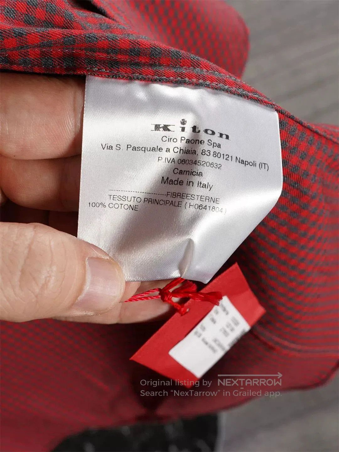 Kiton Kiton Red Flannel Hooded Jacket. Size US M / EU 48-50 / 2 - 9 Thumbnail