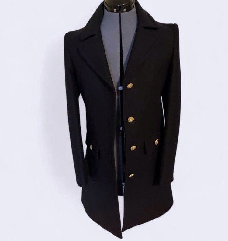 Zara NWT Zara Manteco (Italian Wool) Navy Blue Coat Sz XS Size XS / US 0-2 / IT 36-38 - 5 Thumbnail