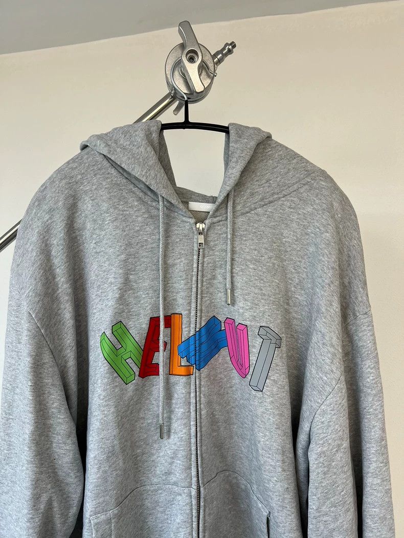 Helmut Lang HELMUT LANG Colorful printed zipper hoodie Size US XL / EU 56 / 4 - 3 Thumbnail