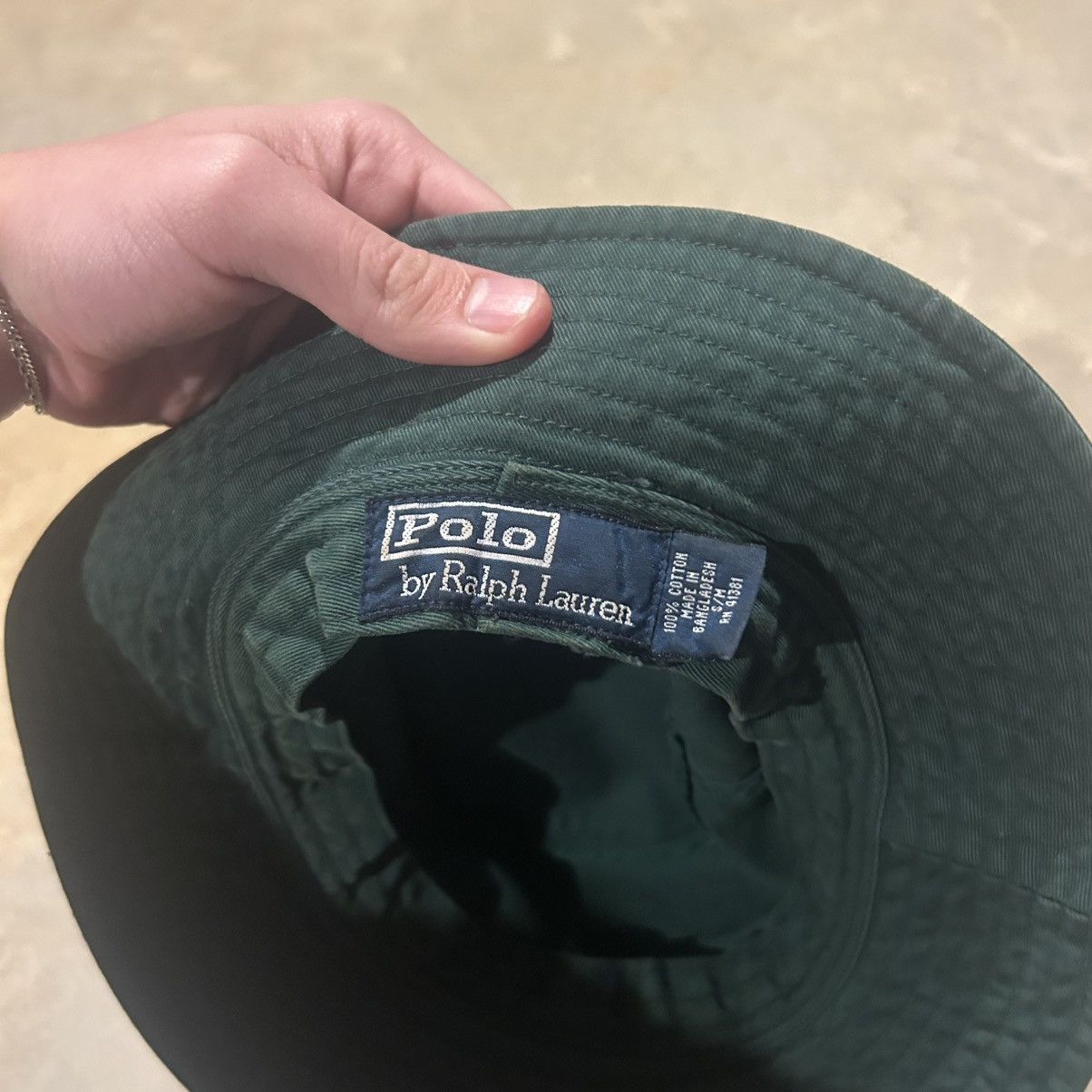 Polo Ralph Lauren × Vintage Vintage 1990s Polo Ralph Lauren Pony Embroidered Bucket Hat Size ONE SIZE - 5 Thumbnail