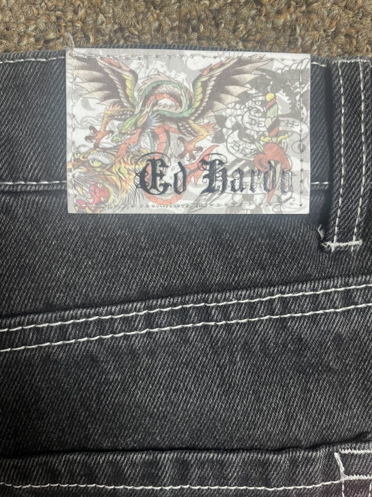 Ed Hardy Ed Hardy Black Denim Shorts Size US 28 / EU 44 - 3 Thumbnail