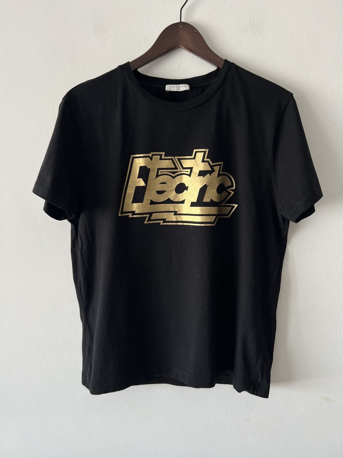 Sandro 🔥 Sandro Electric Print Cotton T-Shirt Size S / US 4 / IT 40 - 1 Thumbnail