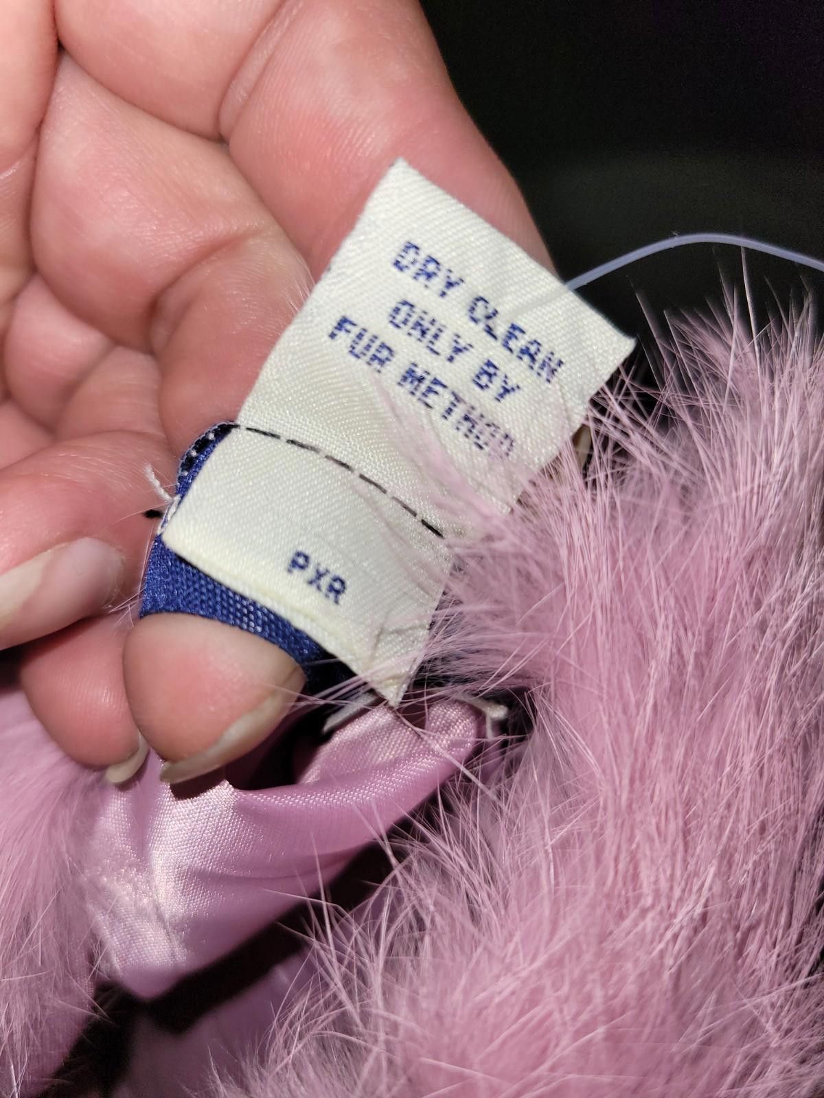 Designer Lord and Taylor pink rabbit fur hand muff Size ONE SIZE - 3 Thumbnail
