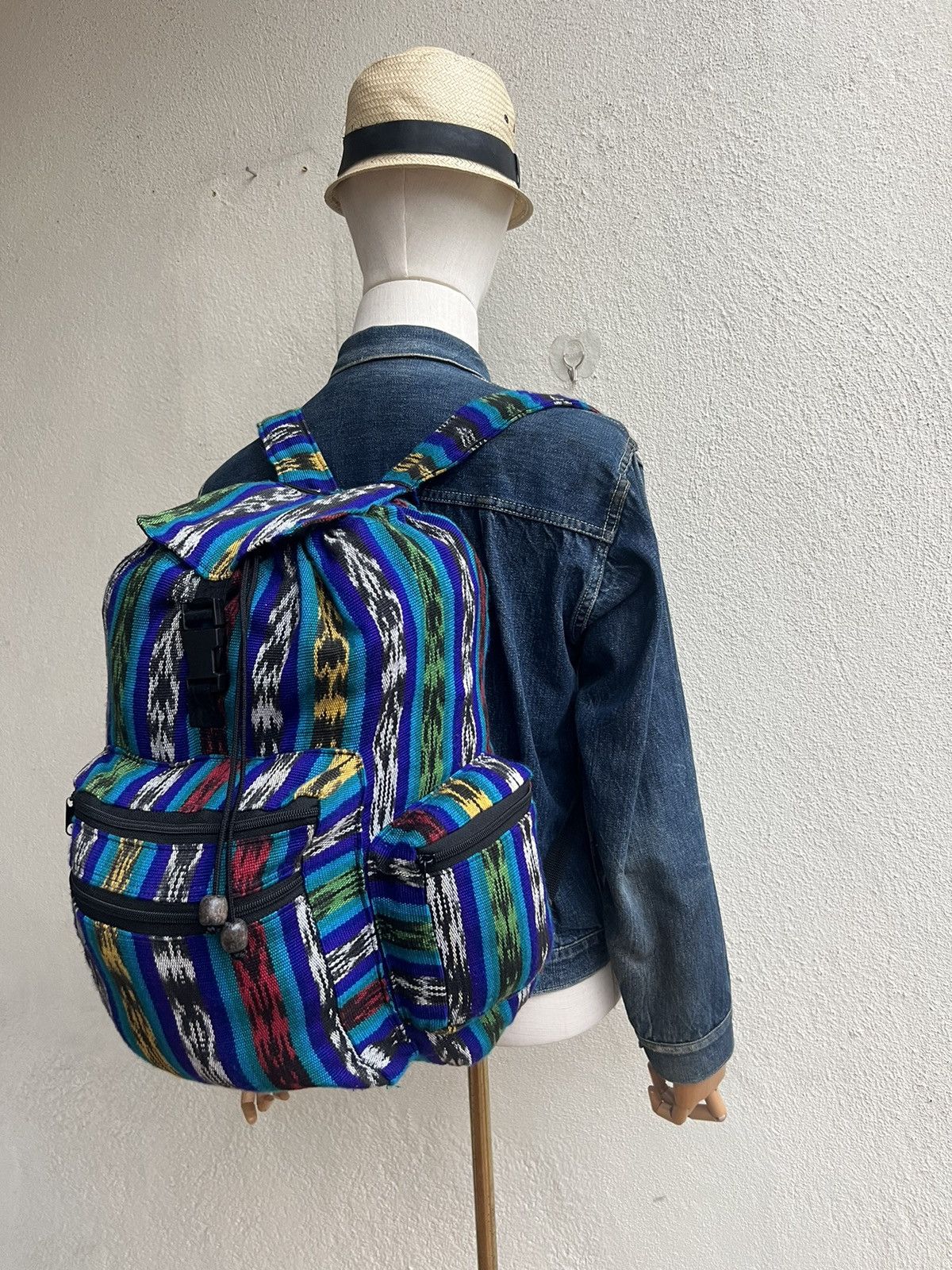 Vintage Vintage Guatemalan Multi Pocket Woven Backpack Bag Size ONE SIZE - 2 Thumbnail