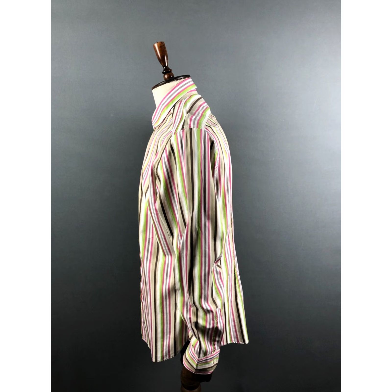 Etro ETRO Mens Shirt Size 44 Multicolor Cotton Striped - US BUYER NOTE Size US XXL / EU 58 / 5 - 2 Thumbnail