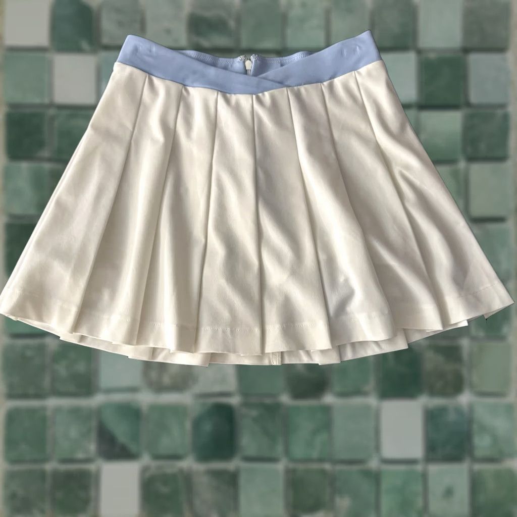 For Love & Lemons For Love & Lemons Skirt Short Mini White Blue Tennis Sophia S NWOT Ladies Womens Size 28" / US 6 / IT 42 - 1 Thumbnail
