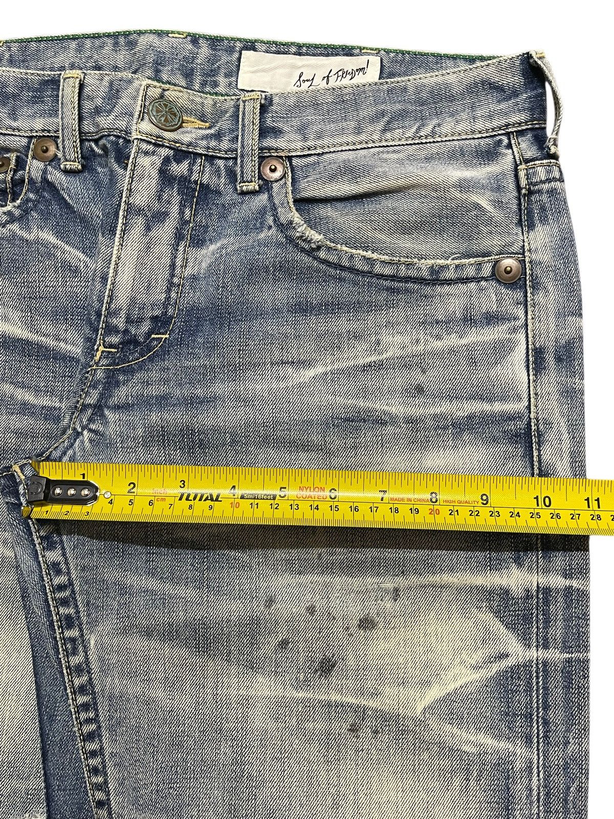14th Addiction Vintage Japanese Brand Blue Faded Wash Distress Loose Jeans Size US 32 / EU 48 - 15 Thumbnail