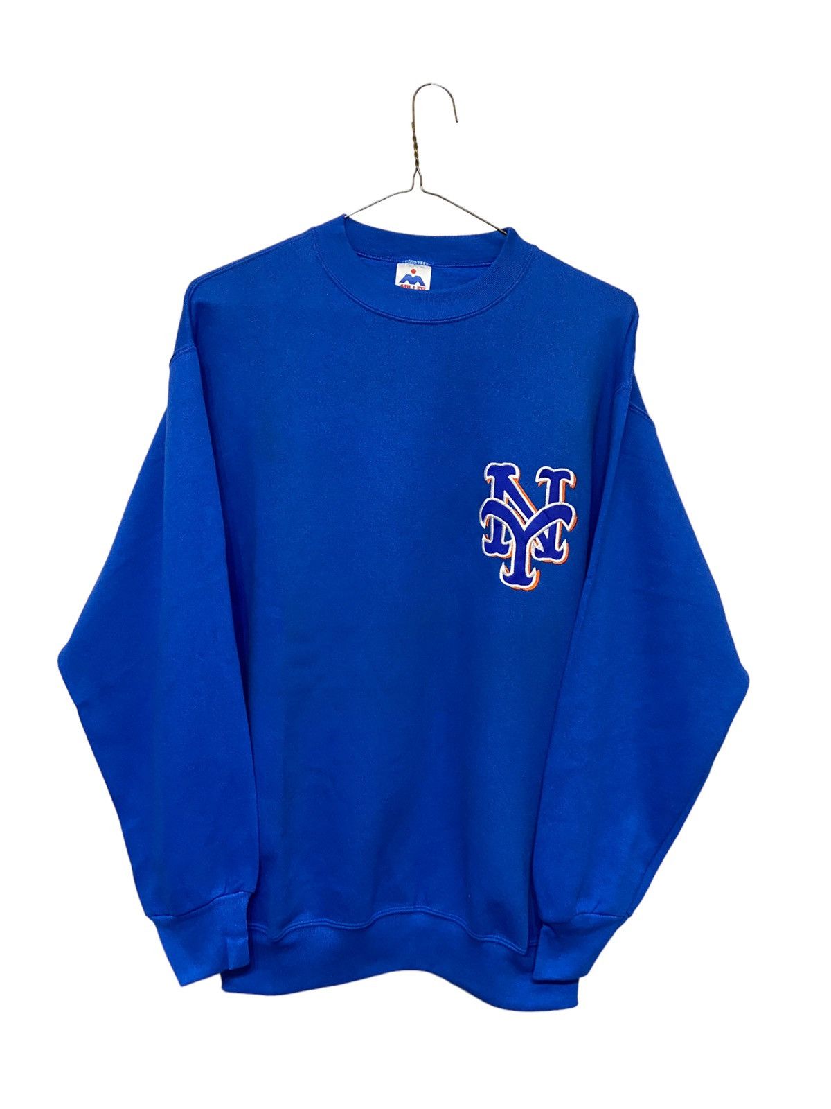 MLB Vintage 90s MLB New York Mets Embroidered Logo Crewneck Size US L / EU 52-54 / 3 - 1 Thumbnail