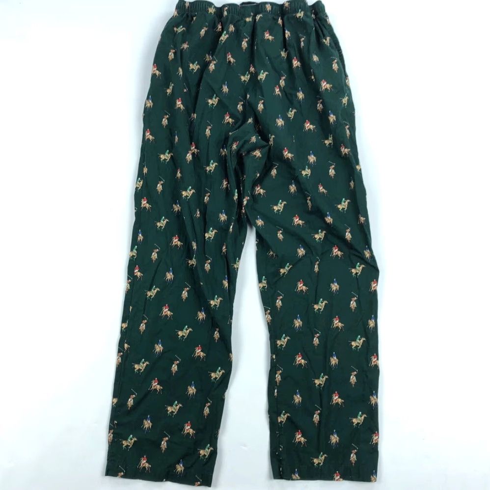 Polo Ralph Lauren Polo Ralph Lauren Polo Player Print 100% Cotton Sleepwear Lounge Pants Men L Green Polo Player Print Pajama Pants Mens Size US L / EU 52-54 / 3 - 2 Thumbnail