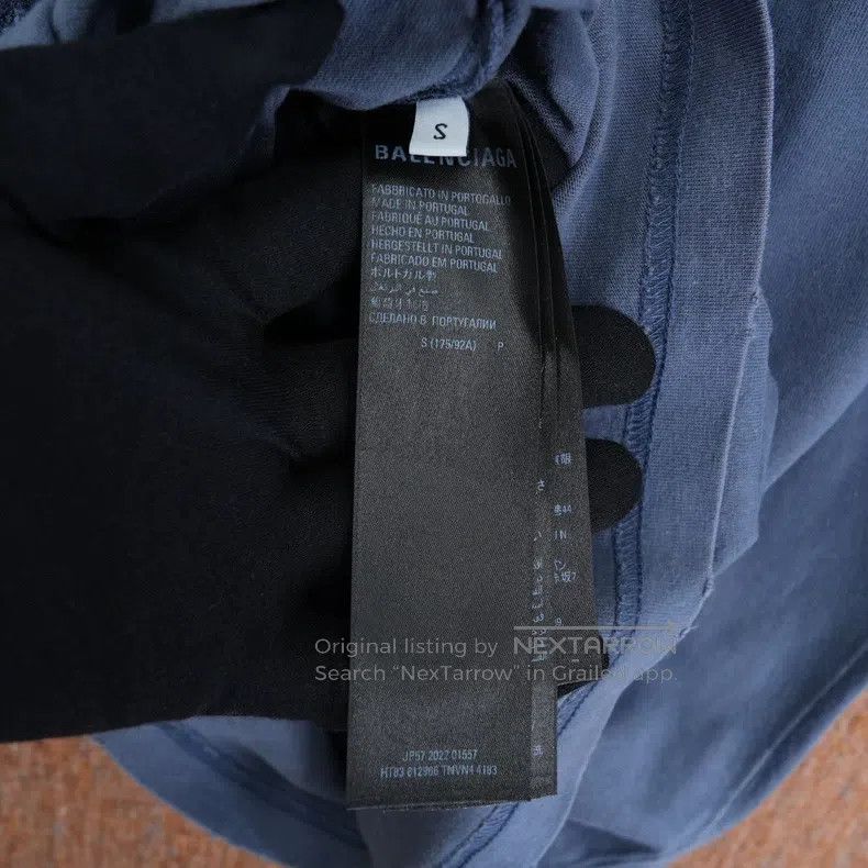 Balenciaga Balenciaga Double B Graffiti Splatter Short Sleeve Blue Size US S / EU 44-46 / 1 - 6 Thumbnail