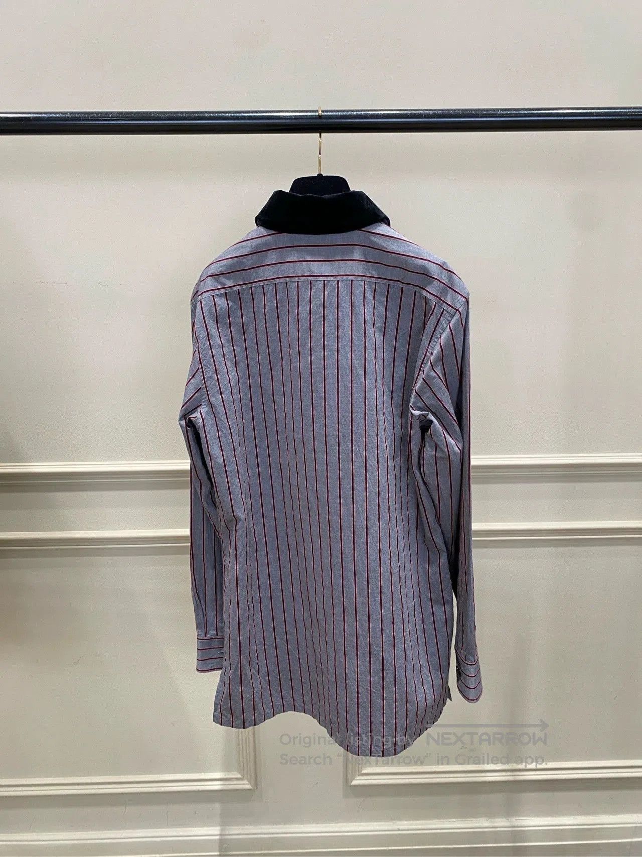 Chanel Chanel 22B Velvet Collar Striped Shirt. Size US XS / EU 42 / 0 - 2 Thumbnail