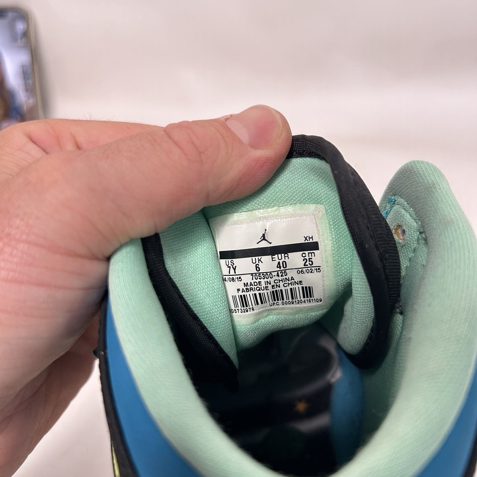 Jordan Brand Nike Air Jordan 1 Retro High OG “Blue Lagoon” Size US 8.5 / IT 38.5 - 10 Thumbnail