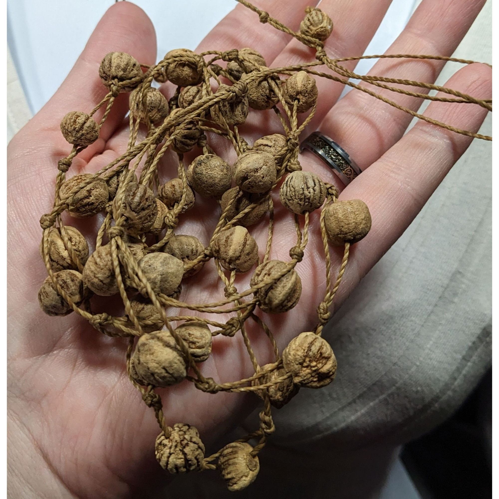 Other Rustic Natural Seed And Twine Tan Beaded Multilayer Necklace Size ONE SIZE - 7 Thumbnail