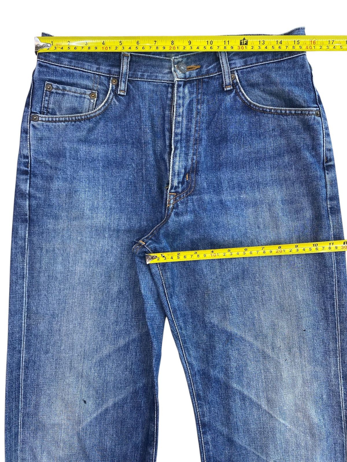 Edwin Edwin 503 Whiskers Blue Wash Style Loose Jeans Size US 30 / EU 46 - 5 Thumbnail