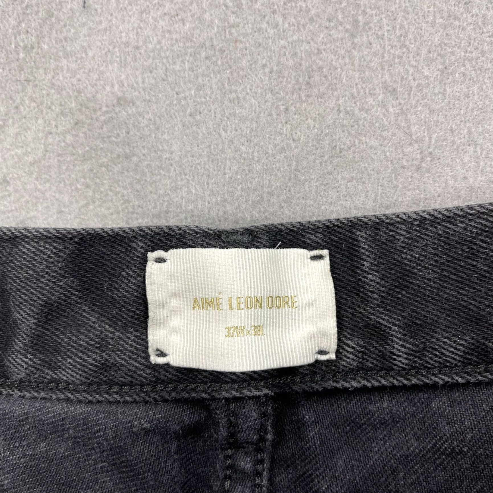 Aime Leon Dore Aime Leon Dore Jeans Slim Denim Black 32x30 Button Fly Made Italy Cotton Mens Slim Straight Everyday Casual Size US 32 / EU 48 - 4 Thumbnail