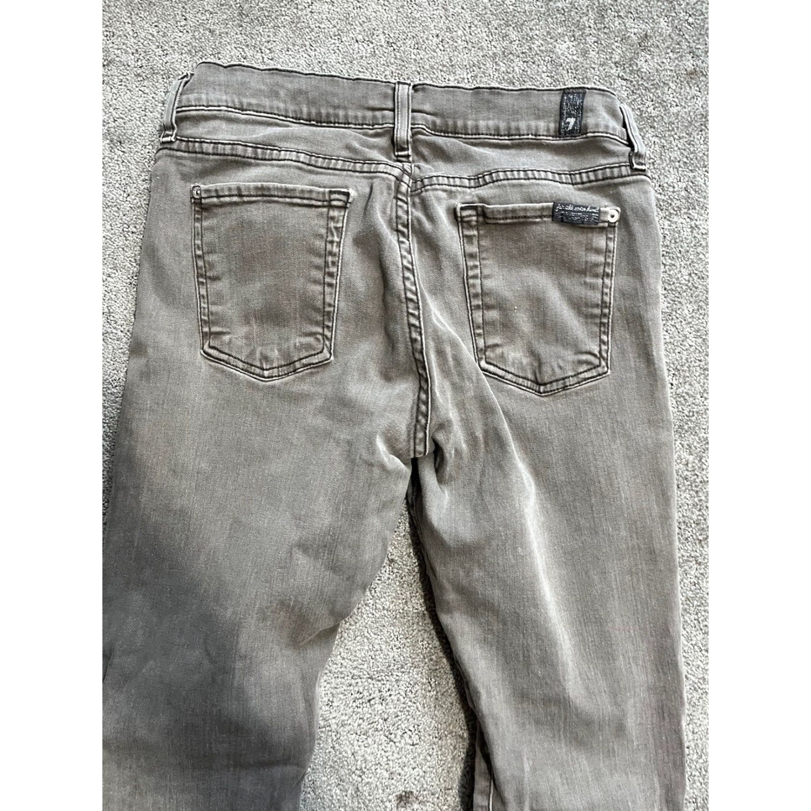 7 For All Mankind 7 For All Mankind Jeans Womens 30 Gray Ankle Skinny Stretch Denim Regular Size 30" / US 8 / IT 44 - 4 Thumbnail