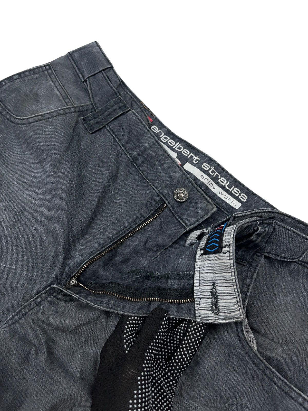 Stewart & Strauss × Vintage Vintage Engelbert Strauss Grey Washed Jeans Multi Pocket Size US 38 / EU 54 - 6 Thumbnail