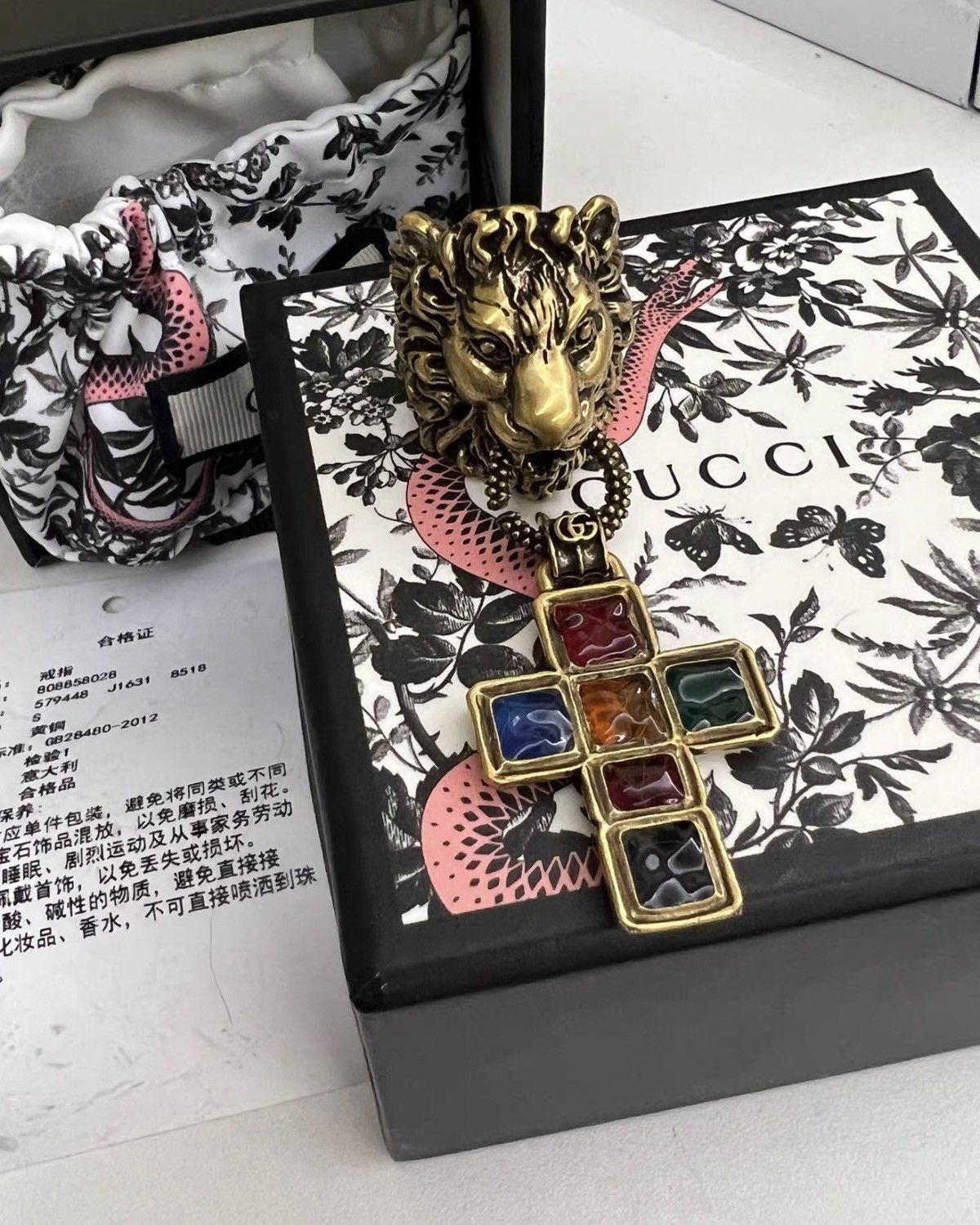 Gucci Runway Cross lion ring New s Size ONE SIZE - 3 Thumbnail