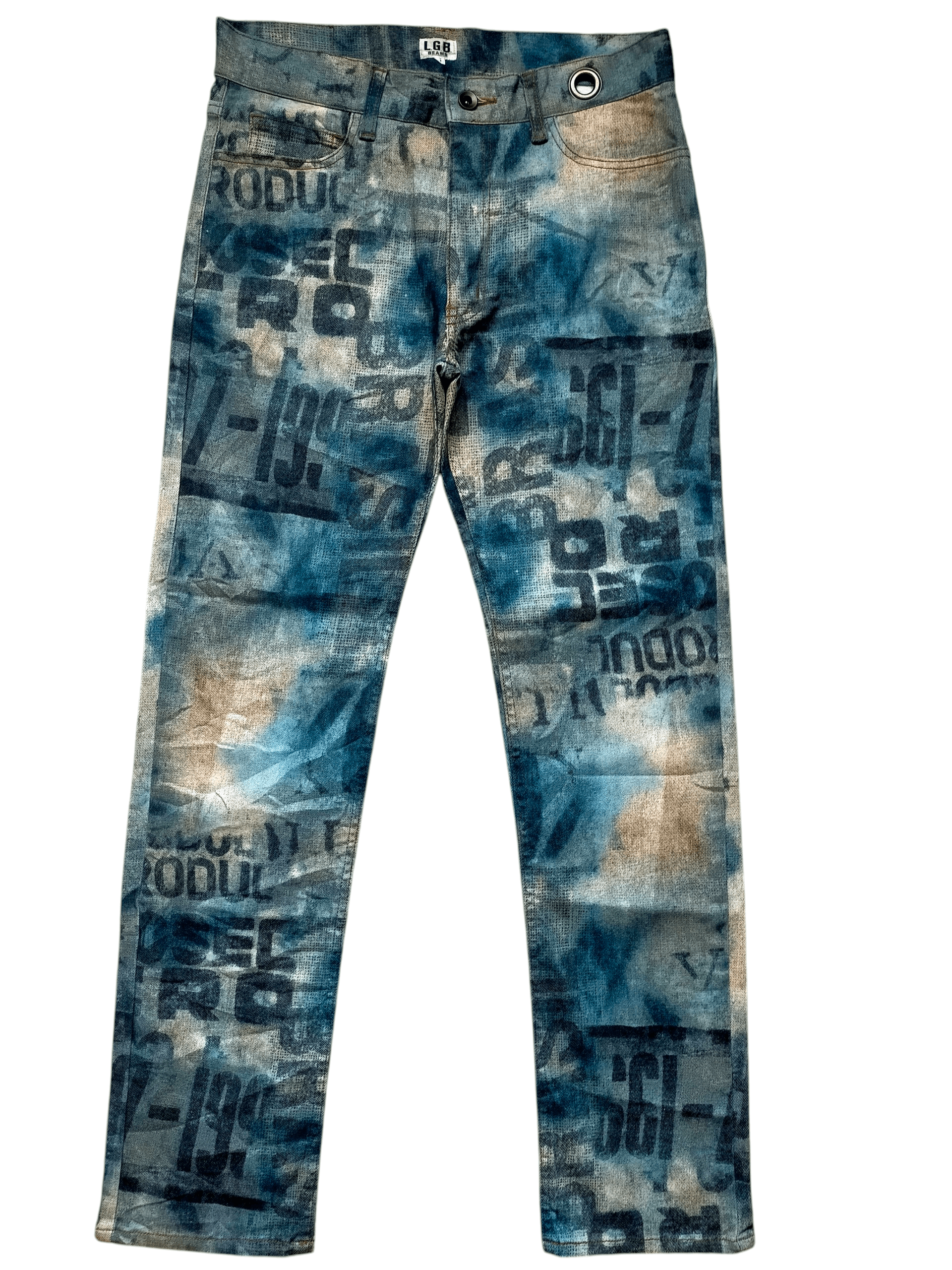 Le Grande Bleu (L.G.B.) ⚡Rare L.G.B x Beams Full Print denim pants Size US 30 / EU 46 - 1 Thumbnail