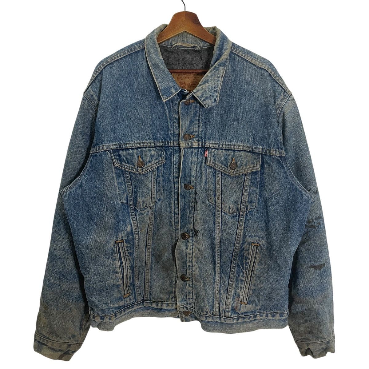 Levi's Vintage 80s Levis 71506-0316 Denim Jacket Size US XL / EU 56 / 4 - 2 Thumbnail