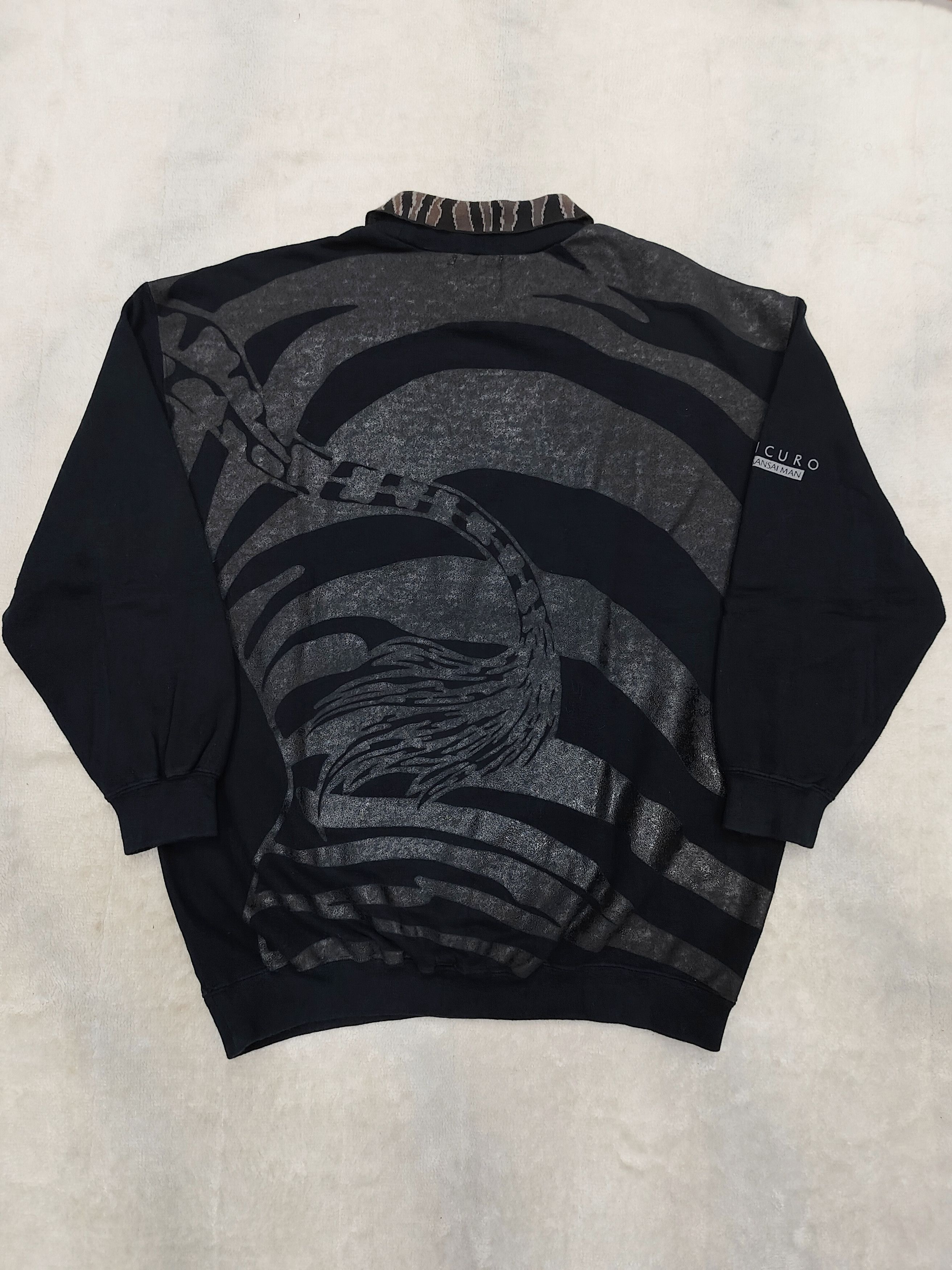Kansai Yamamoto 90s Kansai SICURO- Archive Abstract Zebra Graphic Sweatshirt Size US M / EU 48-50 / 2 - 4 Thumbnail