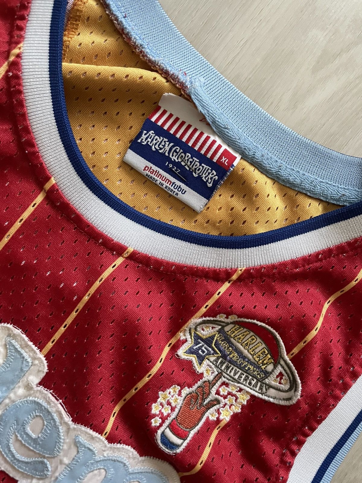 Fubu Vintage Harlem Globetrotters 75th Ann. Platinum Fubu #27 XL Size US XL / EU 56 / 4 - 5 Thumbnail